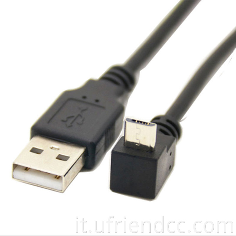 Clip per cavi micro USB ad angolo calore, Clip di cavi hot USB A Creazione di dati maschi